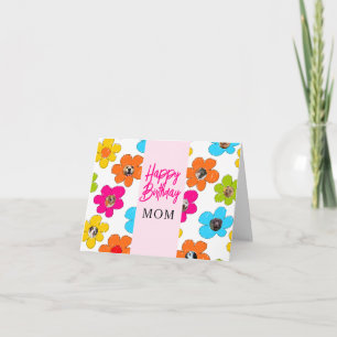 Happy Birthday Mum Cute Flower Dog Photo Collage  Card