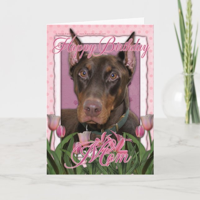 Happy Birthday Mum - Doberman - Rocky Card (Front)