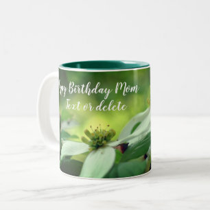 Happy Birthday Mum Dogwood Personalised Two-Tone Coffee Mug