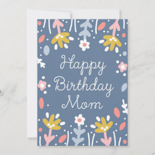 Happy Birthday Mum Floral Thank You Card