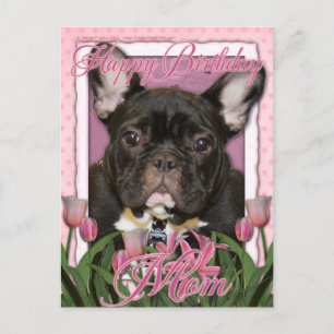 Happy Birthday Mum - French Bulldog - Teal Postcard