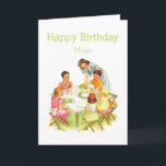 Happy Birthday Mum Fun Vintage Picnic Party Card<br><div class="desc">Happy Birthday We appreciate you Mum,  Fun Vintage Picnic Party</div>
