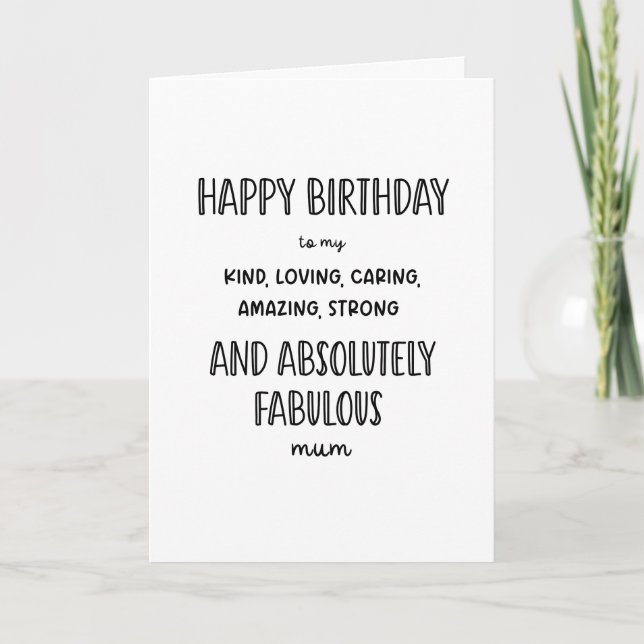 Happy birthday MUM! ...funny Card (Front)