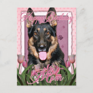Happy Birthday Mum - German Shepherd - Kuno Postcard