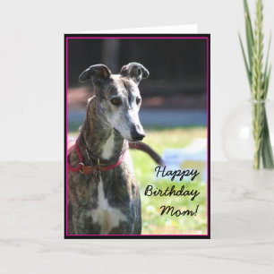 Happy Birthday Mum Greyhound greeting card