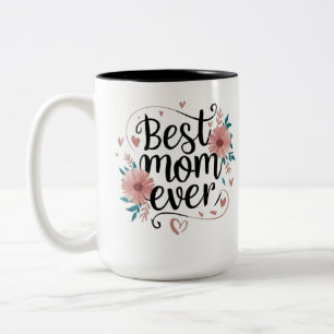 "Happy Birthday Mum - Heartwarming Design Two-Tone Coffee Mug