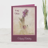 happy birthday  mum hyacinth and dragon fly