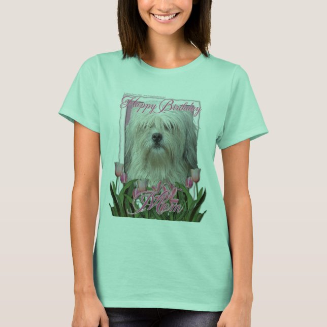 Happy Birthday Mum - Lowchen T-Shirt (Front)