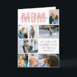 Happy Birthday Mum | Modern 7 Photo Collage Card<br><div class="desc">Modern colours, fun typography overlays and room for seven photos with a personalised message. All colours and text can be personalised. Can be customised for any moniker - mama, grandma, nana, meema, abuelito, grammie, grammy, momma, mimi, nanny, memaw, nanie, yiayia etc.). Add your custom wording to this design by using...</div>