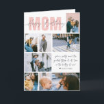 Happy Birthday Mum | Modern 7 Photo Collage Card<br><div class="desc">Modern colours, fun typography overlays and room for seven photos with a personalised message. All colours and text can be personalised. Can be customised for any moniker - mama, grandma, nana, meema, abuelito, grammie, grammy, momma, mimi, nanny, memaw, nanie, yiayia etc.). Add your custom wording to this design by using...</div>