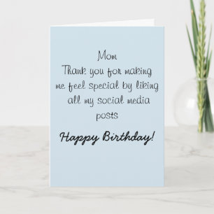 Happy Birthday Mum Mother  Humour Funny Card