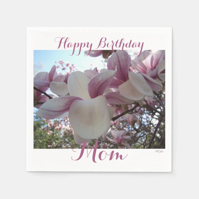 Happy Birthday Mum Napkin (Front)