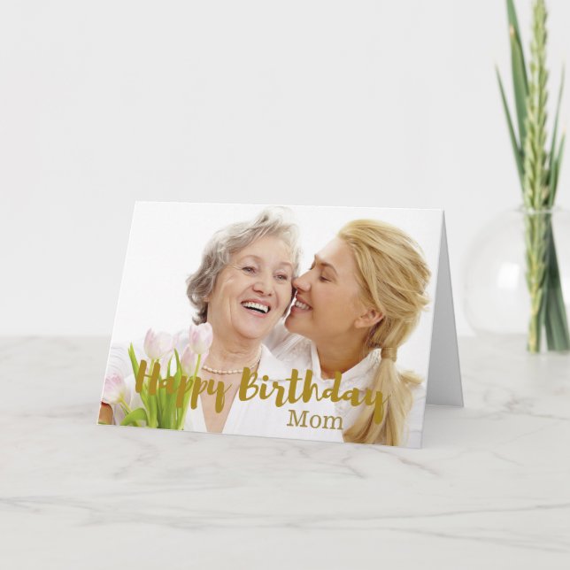 Happy Birthday Mum Photo  Card (Front)
