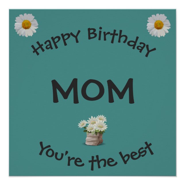 Happy Birthday Mum Poster (Front)