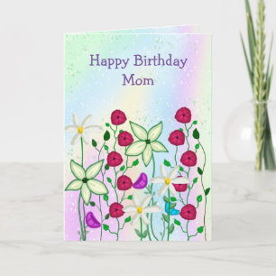 Happy Birthday Mum, Pretty Floral Card