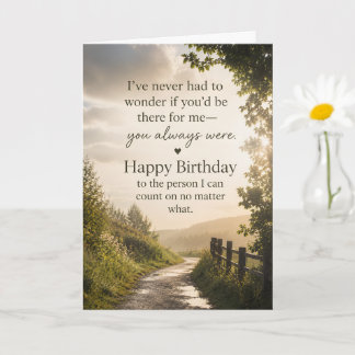 Happy Birthday Mum Quote Hopeful Rain & Sunshine  Card