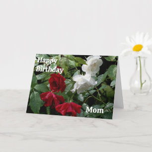 Happy Birthday Mum Red Roses Flowers Card