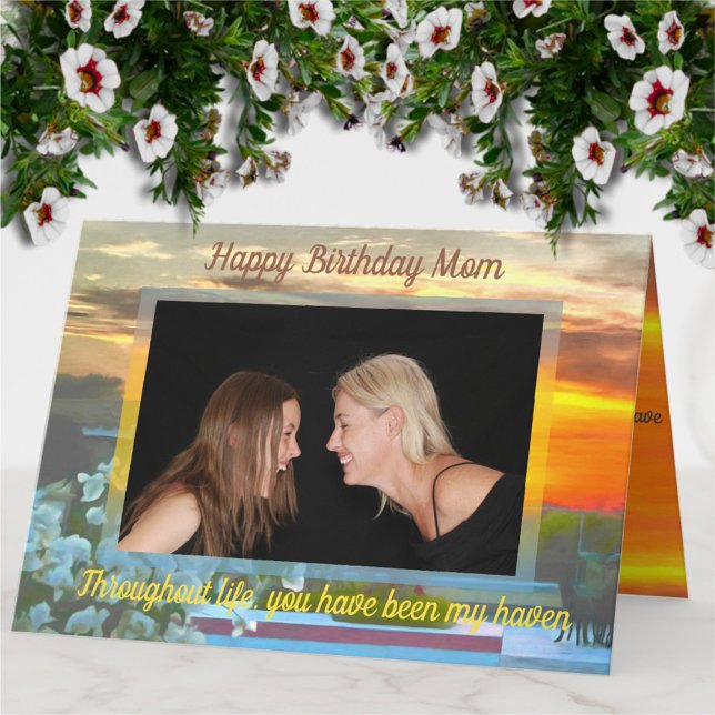 Happy Birthday Mum Sunset 2295 Greeting Card (Creator Uploaded)