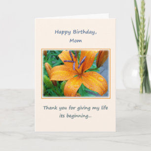Happy Birthday, Mum Thank You Card