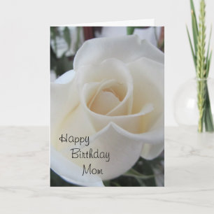 Happy Birthday Mum-White Rose Card