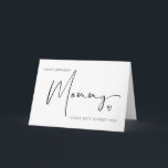 Happy Birthday Mummy From Baby Bump Pregnancy Card<br><div class="desc">This cute Mummy to be birthday card is a fun way to send a special message to your partner from the 'baby bump'. 
It will make a great treasured keepsake for your wife on her pregnancy journey.</div>