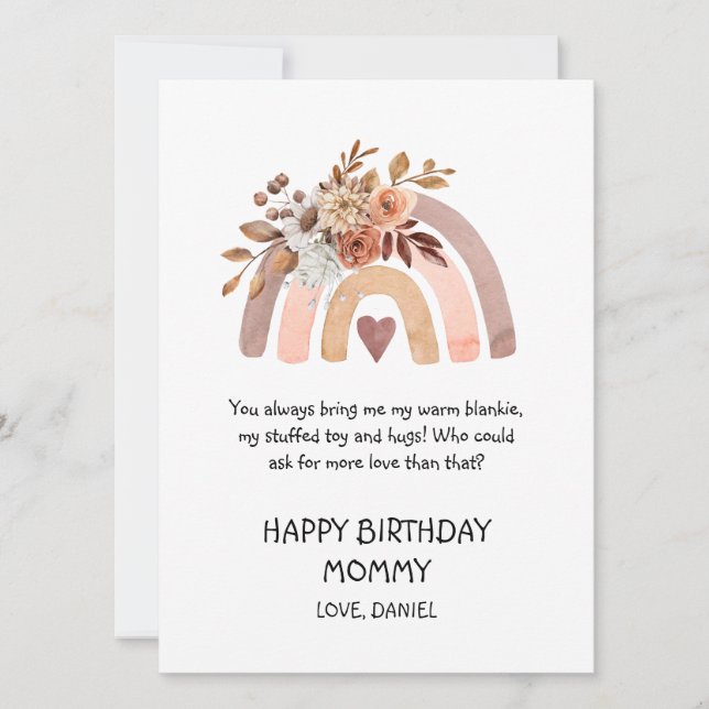 Happy Birthday Mummy From Baby Card (Front)