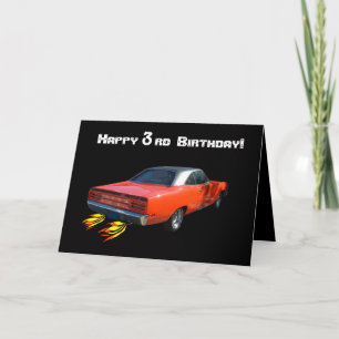 Happy Birthday Muscle Car Greeting Card
