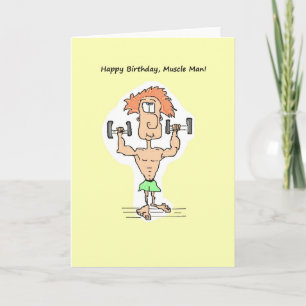 Happy Birthday, Muscle Man Card. Card