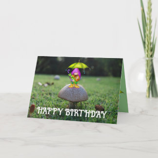 Happy Birthday Mushroom Gnome Card