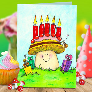 Happy Birthday Mushroom greeting card