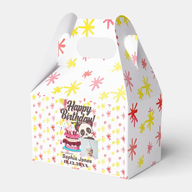 Happy Birthday, My Baby - Custom Photo/ Name/DOB Favour Box (Front Side)
