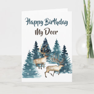 Happy Birthday My Deer Card