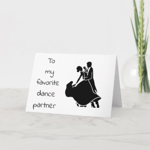 HAPPY BIRTHDAY "MY FAVORITE DANCE PARTNER' CARD