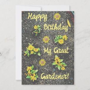 Happy Birthday My Great Gardener! Invitation