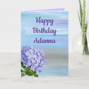 Happy birthday my love lavender floral for her holiday card