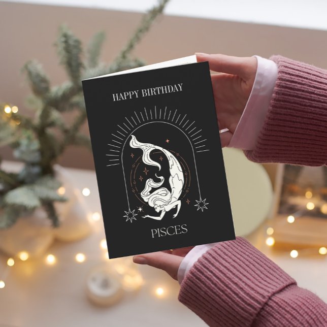 Happy Birthday Mystic Pisces Zodiac Horoscope Card (Happy Birthday Mystic Pisces Zodiac Horoscope Card)