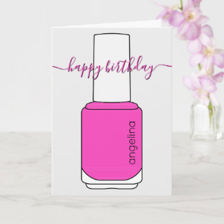 Happy Birthday Nail polish art Card