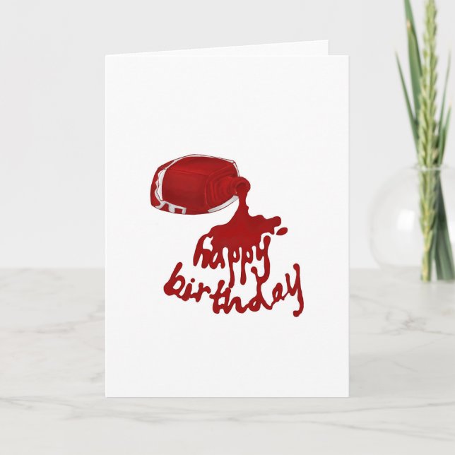 Happy Birthday- Nail Polish Card (Front)
