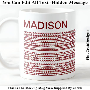 Happy Birthday & Name Hidden Message 093Br Coffee Mug