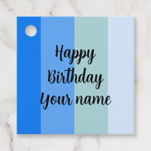 Happy Birthday Name Template Favour Tags
