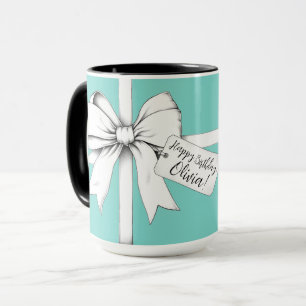 "Happy Birthday, [Name]!" Tiffany style Mug