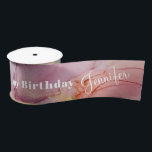 Happy Birthday Named Pastel Abstract Satin Ribbon<br><div class="desc">Pretty pastel coloured gift wrapping ribbon. The original abstract background was made using alcohol ink in shades of amethyst,  salmon pink and golden brass. See our collections for more beautiful alcohol ink art. Happy Birthday Named Pastel Abstract Satin Ribbon.</div>