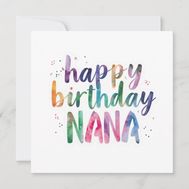 Happy Birthday Nana Card (Front)