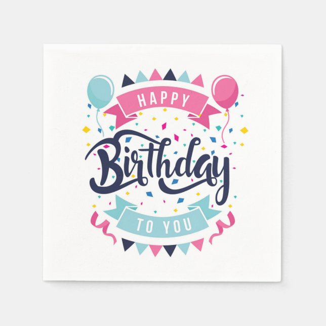 Happy Birthday Napkin (Front)