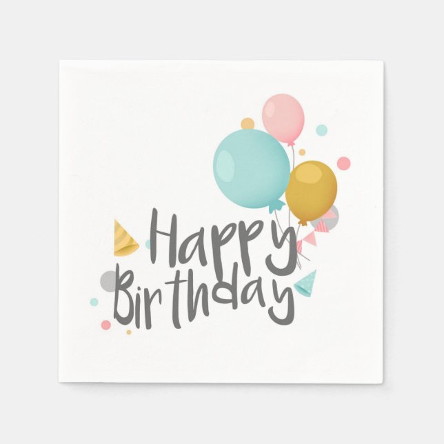 Happy Birthday Napkin (Front)