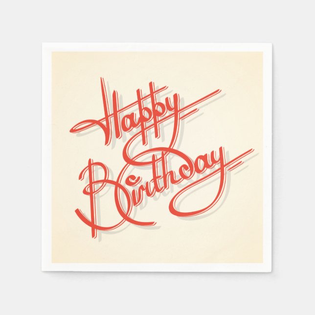 Happy Birthday Napkin (Front)