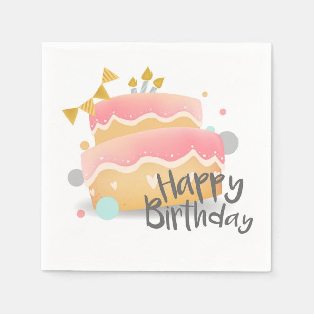 Happy Birthday Napkin (Front)