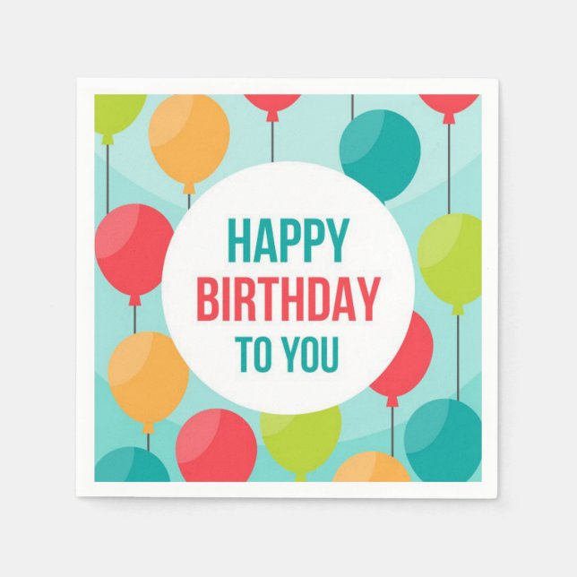 Happy Birthday Napkin (Front)