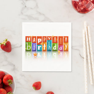 Happy Birthday Napkin