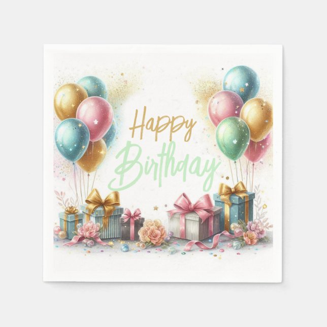 Happy Birthday Napkin (Front)